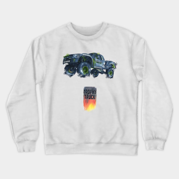 Trophy Truck Crewneck Sweatshirt by dareba